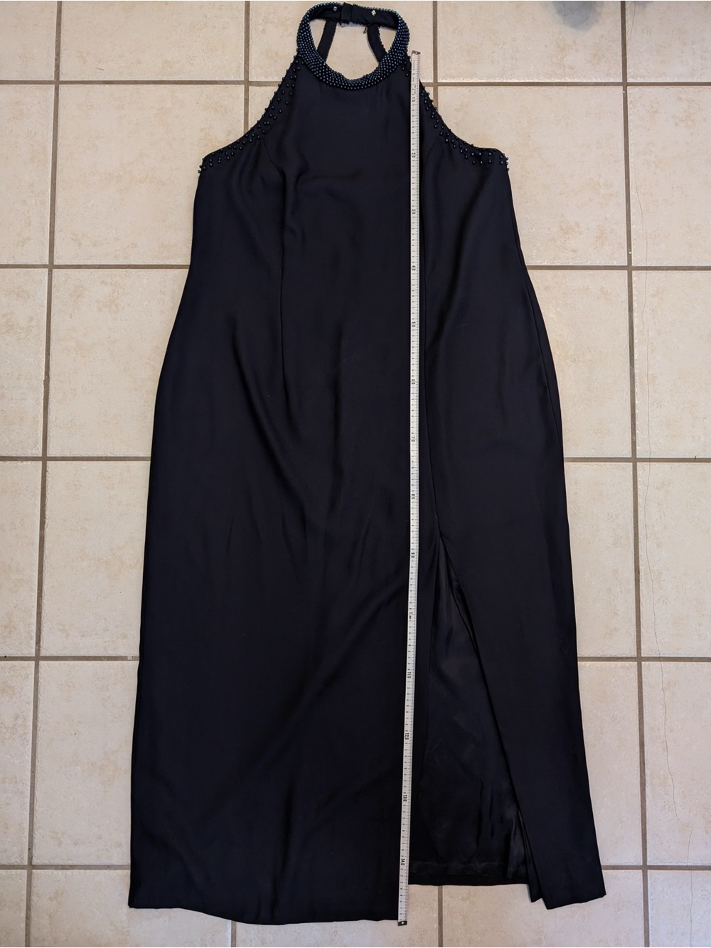 Vintage Beaded Halter Dress - Picture 11 of 15